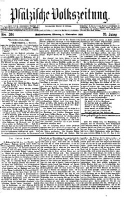 Pfälzische Volkszeitung Montag 4. November 1872