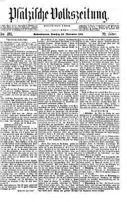 Pfälzische Volkszeitung Samstag 23. November 1872