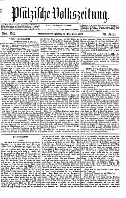 Pfälzische Volkszeitung Freitag 6. Dezember 1872