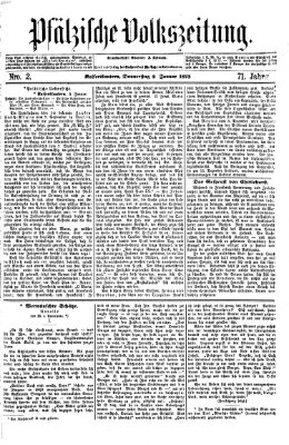 Pfälzische Volkszeitung Donnerstag 2. Januar 1873