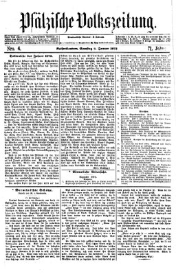 Pfälzische Volkszeitung Samstag 4. Januar 1873