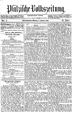 Pfälzische Volkszeitung Montag 6. Januar 1873