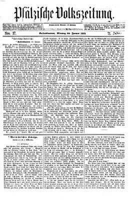 Pfälzische Volkszeitung Montag 20. Januar 1873