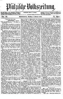 Pfälzische Volkszeitung Samstag 8. Februar 1873