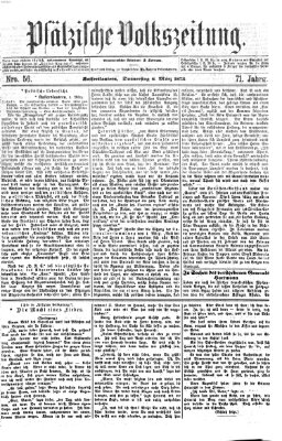 Pfälzische Volkszeitung Donnerstag 6. März 1873