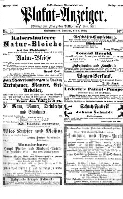 Pfälzische Volkszeitung Sonntag 9. März 1873