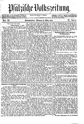 Pfälzische Volkszeitung Montag 10. März 1873