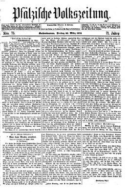 Pfälzische Volkszeitung Freitag 28. März 1873