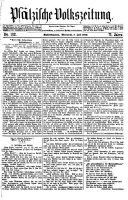 Pfälzische Volkszeitung Mittwoch 9. Juli 1873