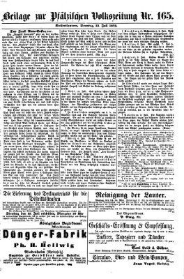 Pfälzische Volkszeitung Sonntag 13. Juli 1873