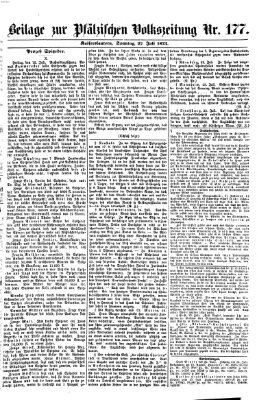 Pfälzische Volkszeitung Sonntag 27. Juli 1873