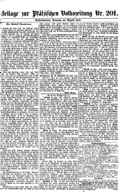 Pfälzische Volkszeitung Sonntag 24. August 1873