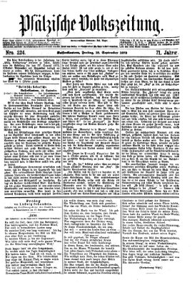 Pfälzische Volkszeitung Freitag 19. September 1873