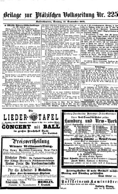 Pfälzische Volkszeitung Sonntag 21. September 1873