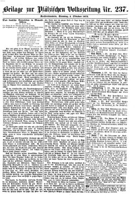 Pfälzische Volkszeitung Sonntag 5. Oktober 1873