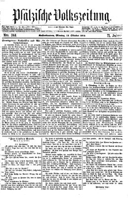 Pfälzische Volkszeitung Montag 13. Oktober 1873