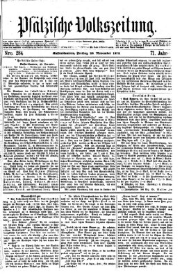 Pfälzische Volkszeitung Freitag 28. November 1873