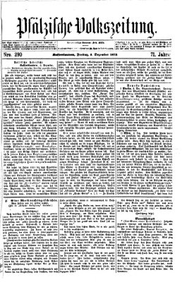 Pfälzische Volkszeitung Freitag 5. Dezember 1873