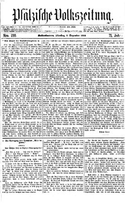 Pfälzische Volkszeitung Dienstag 9. Dezember 1873