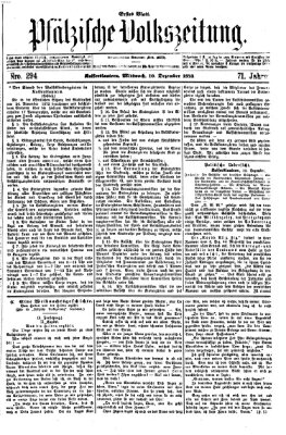 Pfälzische Volkszeitung Mittwoch 10. Dezember 1873