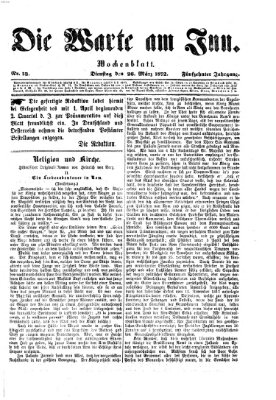 Die Warte am Inn Dienstag 26. März 1872