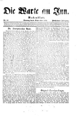 Die Warte am Inn Sonntag 8. September 1872