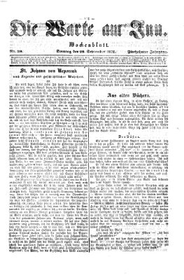 Die Warte am Inn Sonntag 22. September 1872