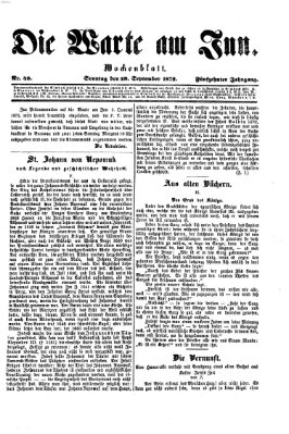 Die Warte am Inn Sonntag 29. September 1872