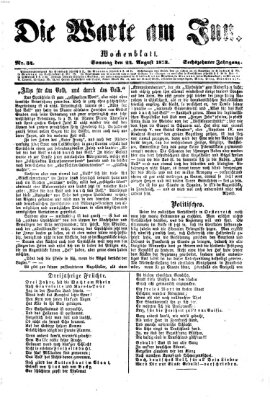 Die Warte am Inn Sonntag 24. August 1873