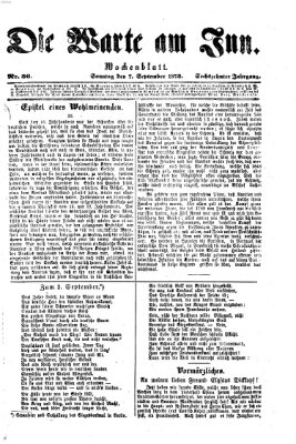 Die Warte am Inn Sonntag 7. September 1873