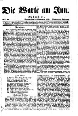 Die Warte am Inn Sonntag 21. September 1873