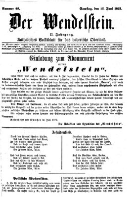 Wendelstein Samstag 15. Juni 1872