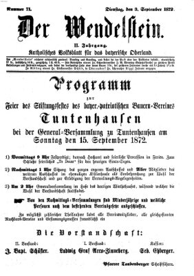 Wendelstein Dienstag 3. September 1872