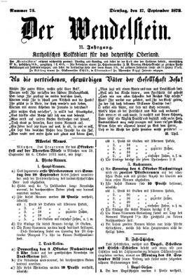 Wendelstein Dienstag 17. September 1872