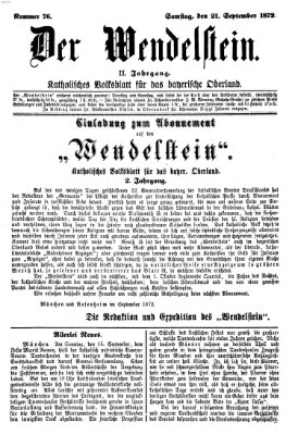 Wendelstein Samstag 21. September 1872