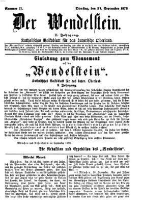 Wendelstein Freitag 27. September 1872