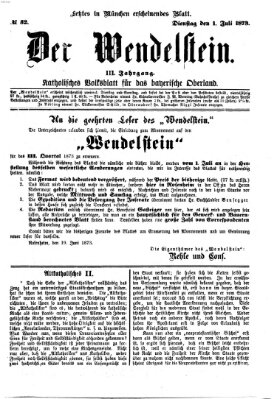 Wendelstein Dienstag 1. Juli 1873