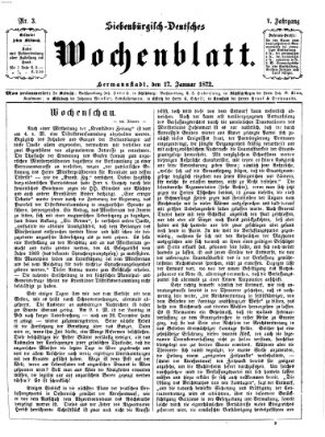 Siebenbürgisch-deutsches Wochenblatt Mittwoch 17. Januar 1872