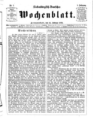 Siebenbürgisch-deutsches Wochenblatt Mittwoch 14. Februar 1872