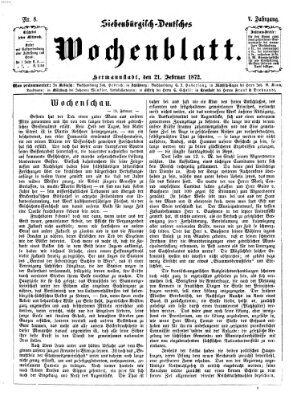 Siebenbürgisch-deutsches Wochenblatt Mittwoch 21. Februar 1872