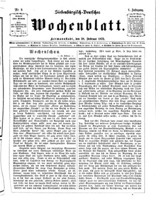 Siebenbürgisch-deutsches Wochenblatt Mittwoch 28. Februar 1872