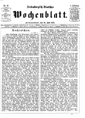 Siebenbürgisch-deutsches Wochenblatt Mittwoch 10. Juli 1872