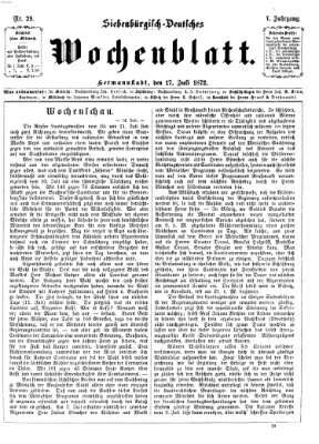 Siebenbürgisch-deutsches Wochenblatt Mittwoch 17. Juli 1872