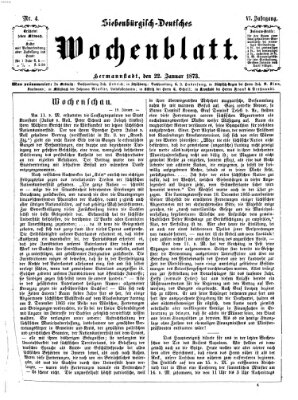 Siebenbürgisch-deutsches Wochenblatt Mittwoch 22. Januar 1873