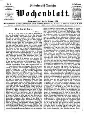 Siebenbürgisch-deutsches Wochenblatt Mittwoch 5. Februar 1873