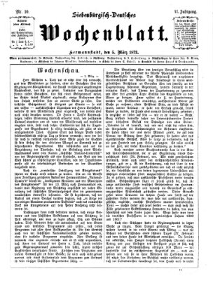 Siebenbürgisch-deutsches Wochenblatt Mittwoch 5. März 1873