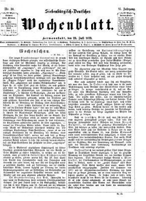 Siebenbürgisch-deutsches Wochenblatt Mittwoch 23. Juli 1873