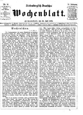 Siebenbürgisch-deutsches Wochenblatt Mittwoch 30. Juli 1873