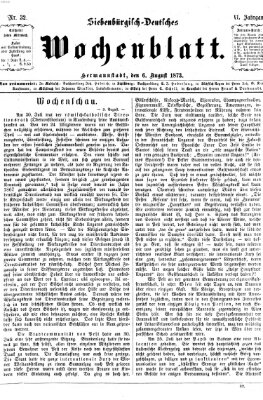 Siebenbürgisch-deutsches Wochenblatt Mittwoch 6. August 1873