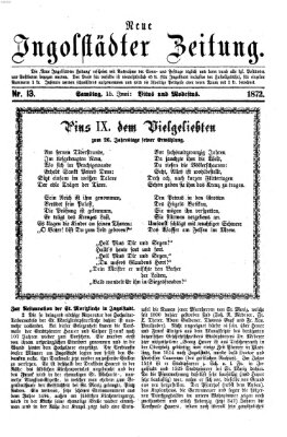 Neue Ingolstädter Zeitung Samstag 15. Juni 1872